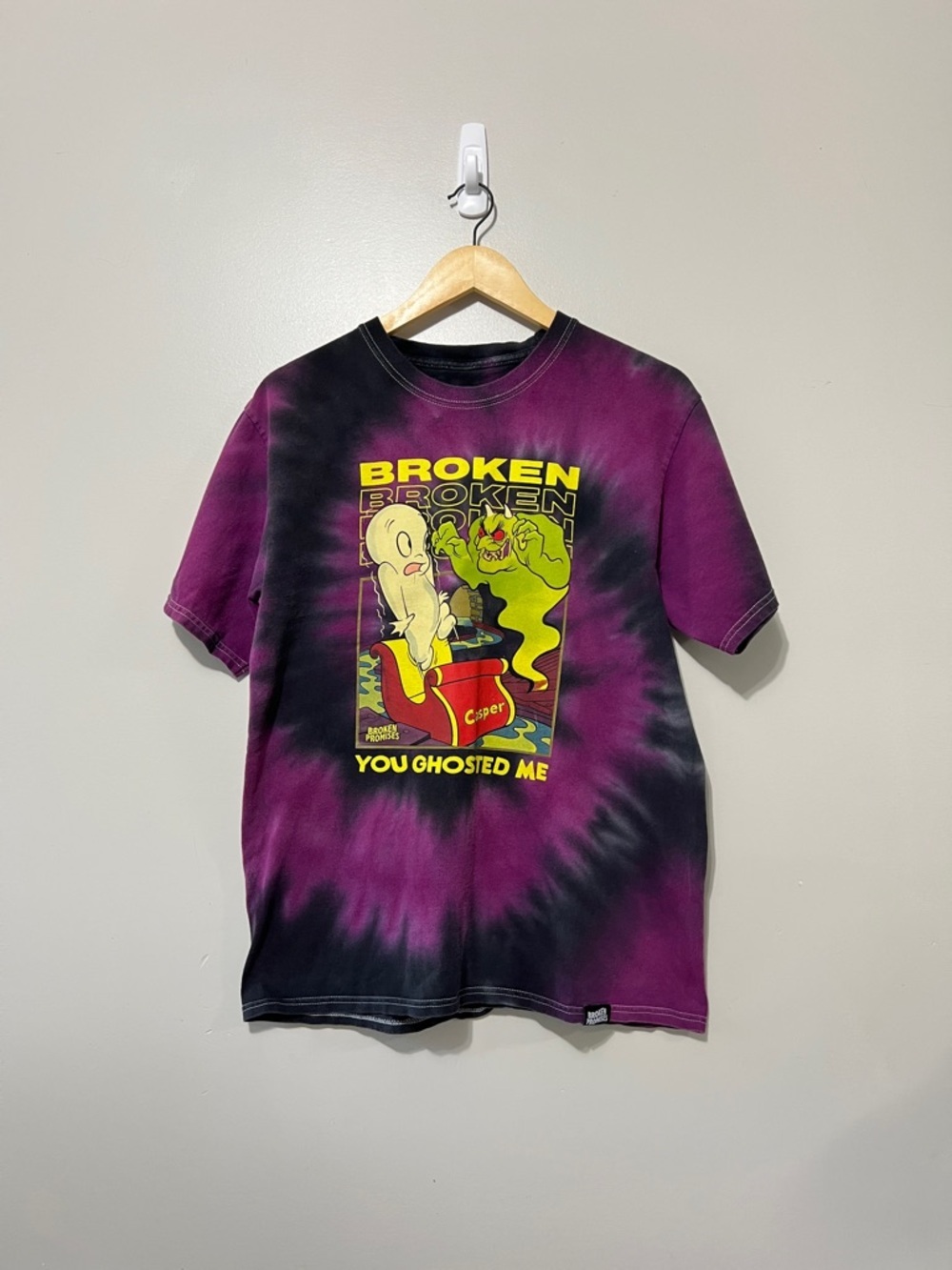 Broken Promises X Casper Graphic T-Shirt Size Medium Unisex Casual 90's Grunge - Picture 10 of 10